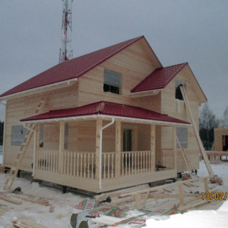 Каркасный дом 9х9 с террасой <br />Цена 2380000 руб