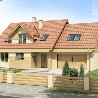 Каркасный дом с гаражом 8х14 <br />Цена 3585000 руб